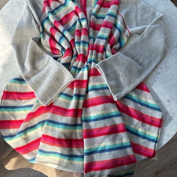 NWOT Classic Subtle Luxury Striped Wrap Sweater, Size M/L - Picture 10 of 11